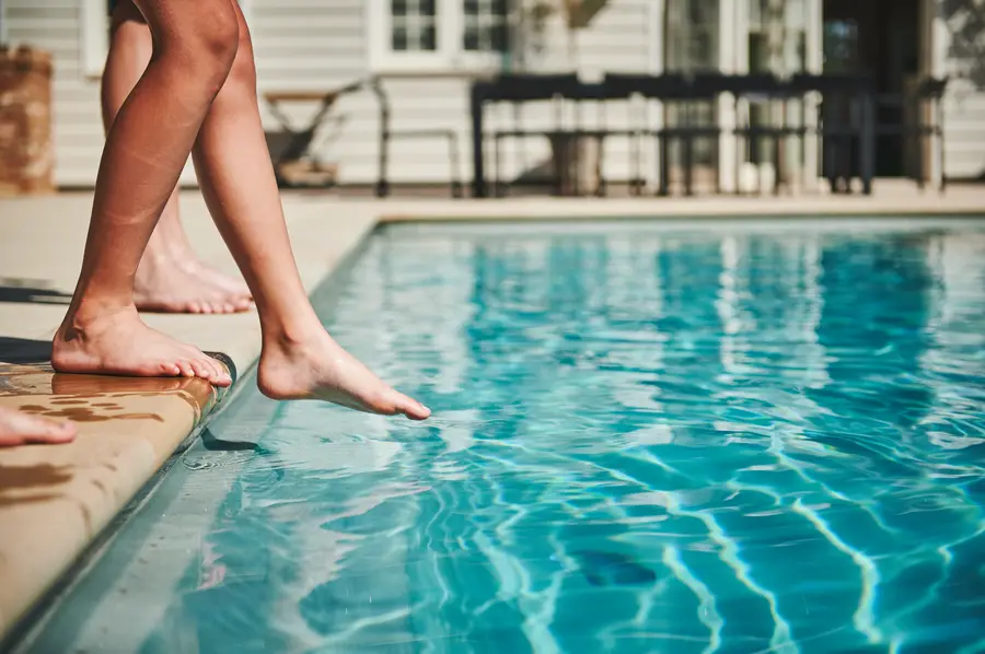 Swimming pool and pool deck