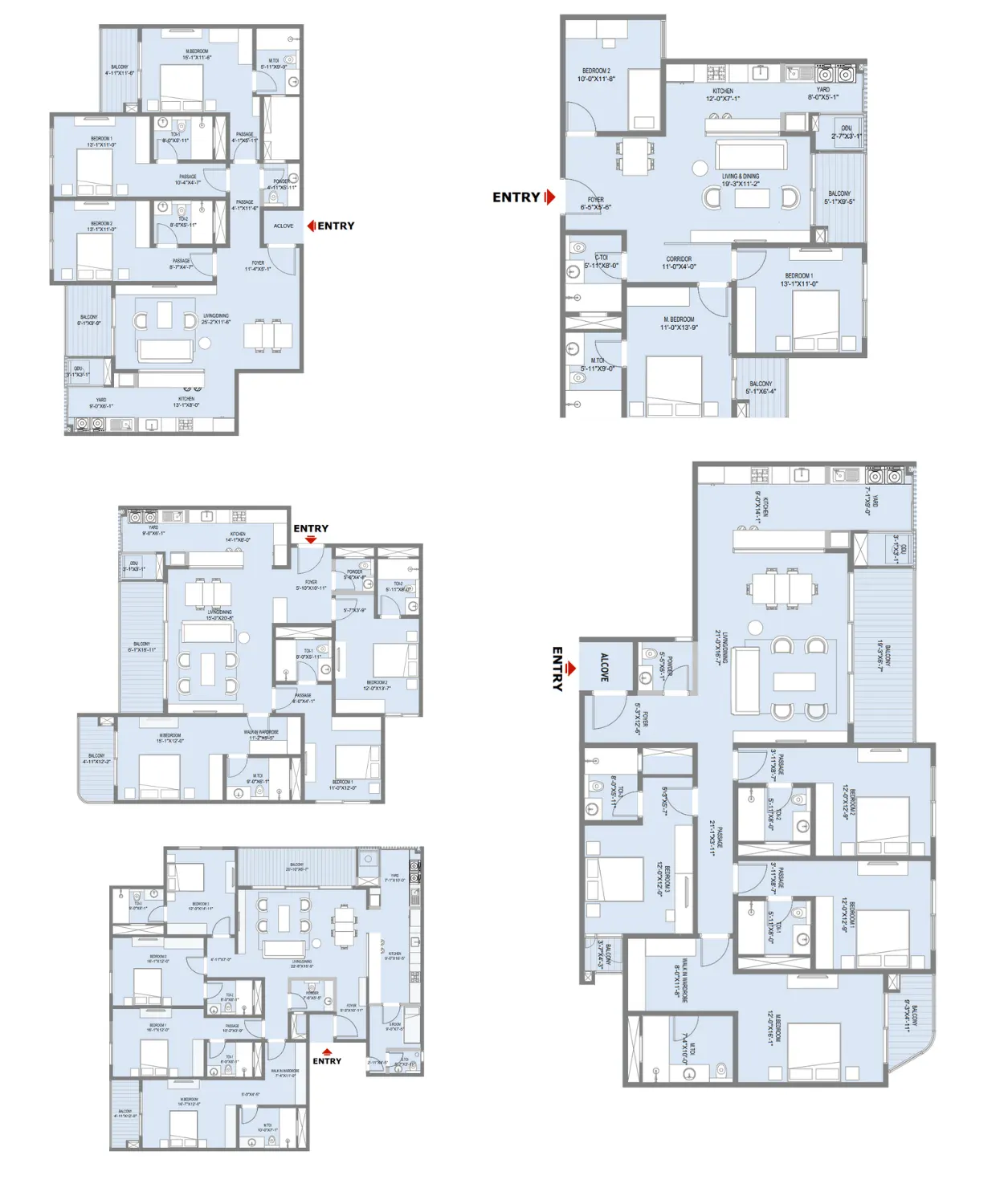 3 BHK floor plan